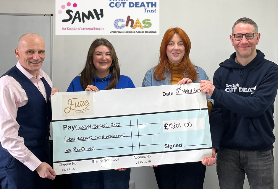 The Fuze Foundation Celebrates £15,601 Of ‘GIVE BACK’ For Our 2022 Charity Partners